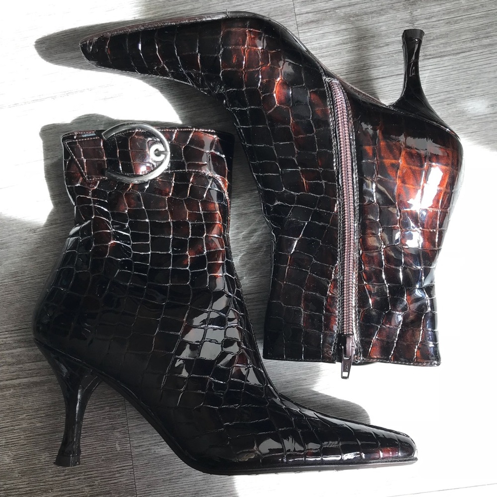 Stuart Weitzman Brown Leather Ankle Boots Sz 6.5